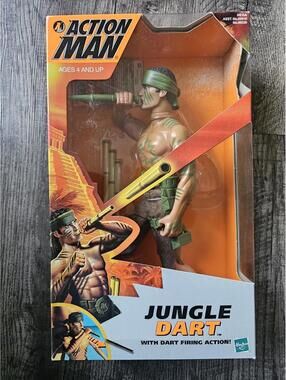 Action Man Figure Jungle Dart Firing 11" tall New In Box, Unopened